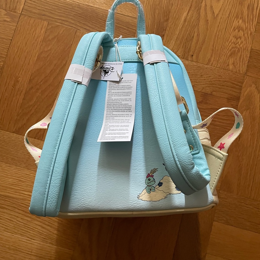 Disney Light Blue Stitch Beach Sand Mini Backpack - Picture 4 of 6